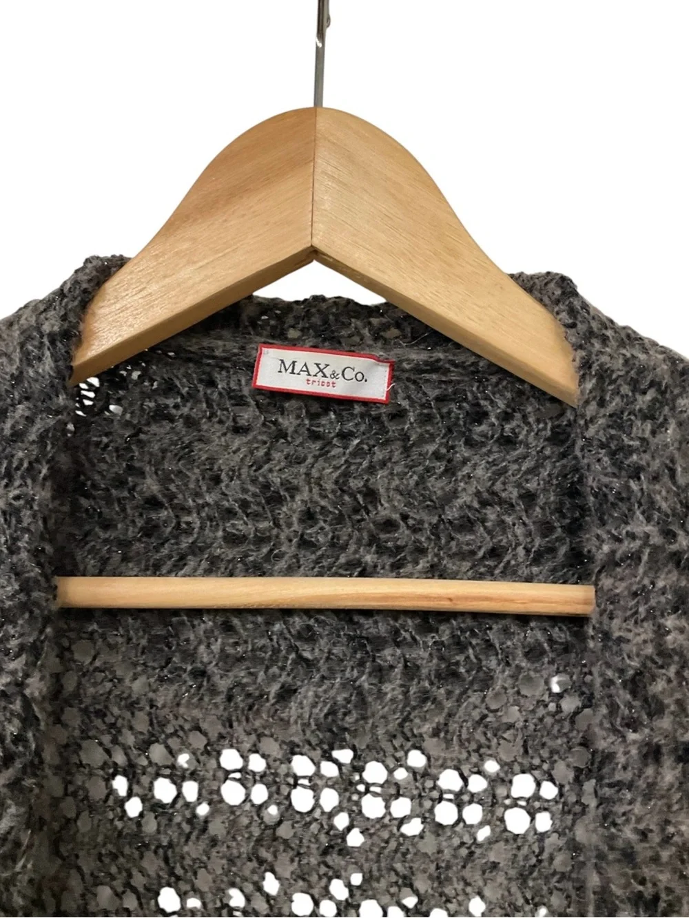 Y2K Max & Co. Tricot Brown Wrap Sweater